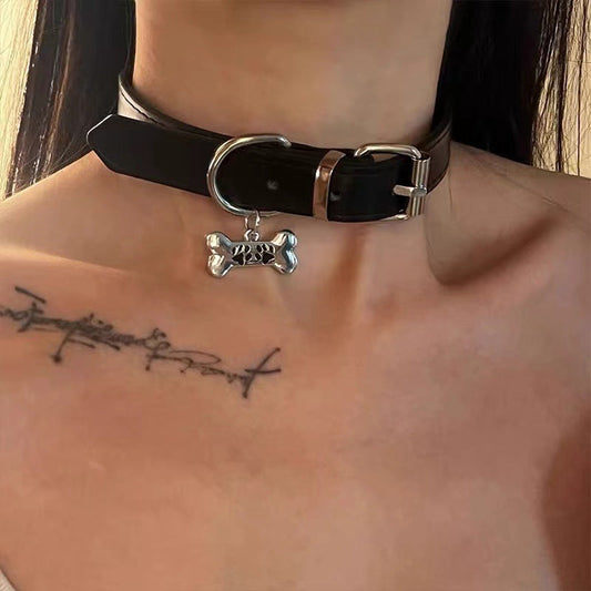 Dark Aesthetic Sexy Dog Bone Necklace