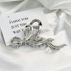 Premium Bow Metallic Large Hair Claw