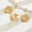 3 Piece Flower Pearl Earrings & Necklace Set