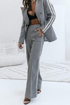 Casual Double Breasted Two Piece Blazer Pants Set