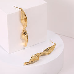 Modern Twist Design Stainless Earrings