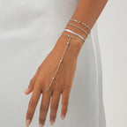 Layered Serpentine Chain Finger Bracelets