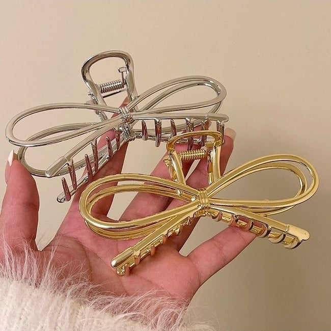 Minimalist Metal Bow Design Hair Claw Main image