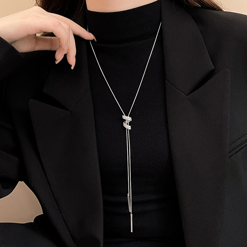 Adjustable Spiral Drop Layered Necklace Secondary image