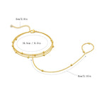 Simple Bead Accent Layered Finger Bracelet