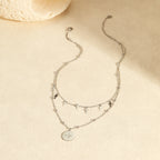 Vintage Double Strand Cross Pendant Necklace