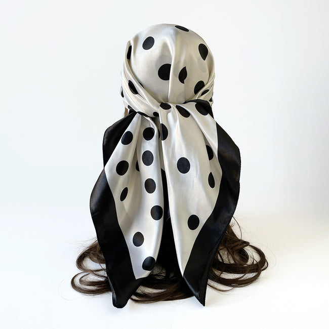 Minimal Polka Dot Square Head Neck Scarf Main image