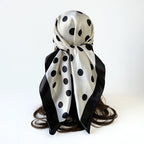 Minimal Polka Dot Square Head Neck Scarf