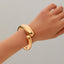 Wide Openwork Coil Metal Cuff Bracelet