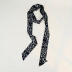Leopard Print Skinny Long Neck Tie Ribbon Scarf