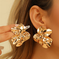 Textured Asymmetrical Geometric Earrings