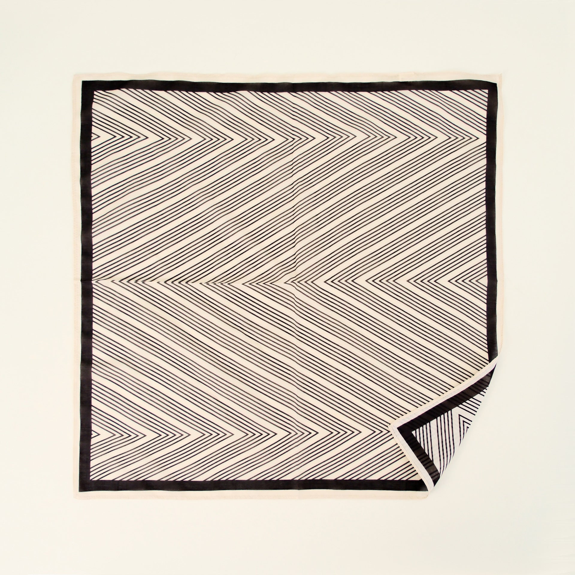 Silk Cotton Slim Square Mixed Print Neck Scarf Secondary image