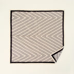 Silk Cotton Slim Square Mixed Print Neck Scarf