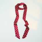 Polka Dot Long Thin Neck Bag Wrap Scarf