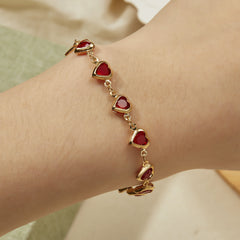 Heart Design Deluxe Chain Bracelet