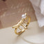 Irregular Pearl Ring Gold Plated Geometric Ring