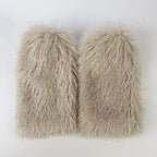 Shearling Lined Cable Knit Leg Warmers