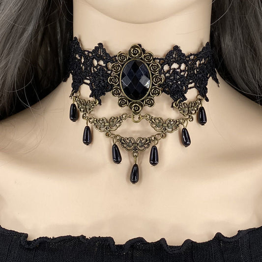 Gothic Lolita Lace Palace Necklace