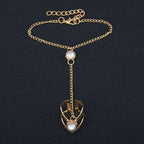Retro Openwork Arrow Ring Finger Bracelet