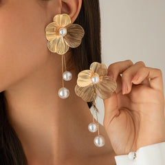 Ginkgo Flower Dangle Drop Earrings