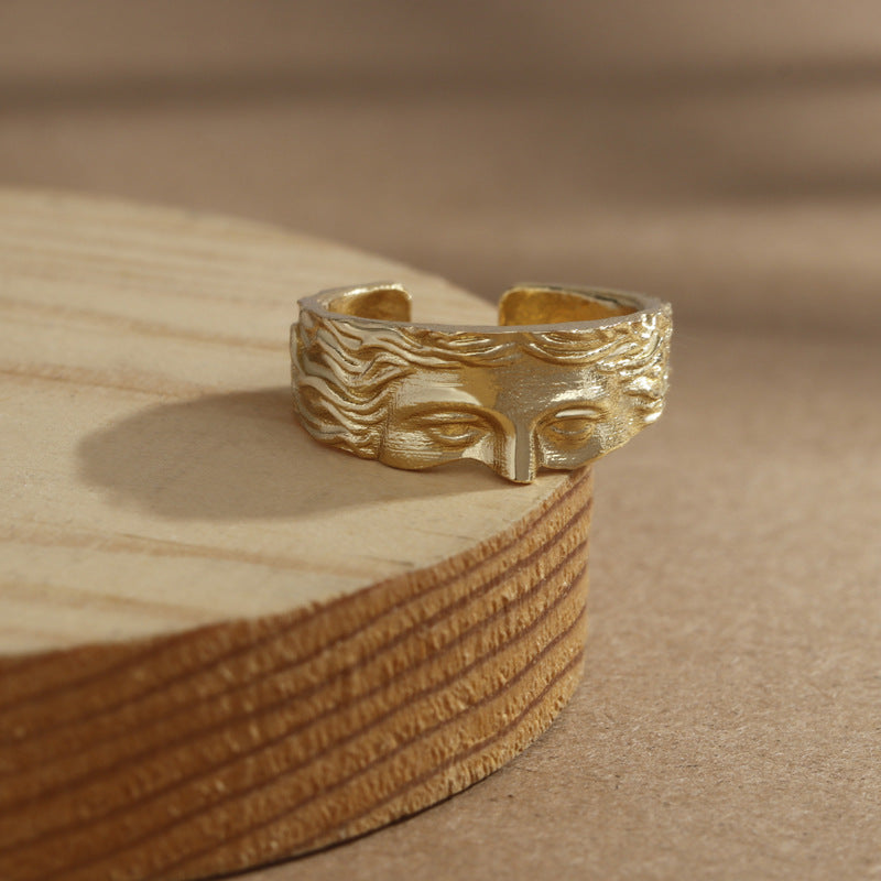 Venus Half Face Mask Unisex Open Knuckle Ring Secondary image