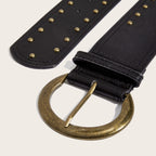 Bohemian Studded Leather Statement Belt