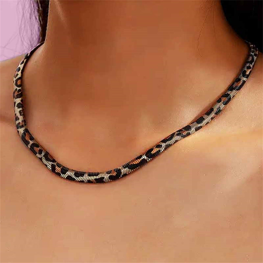 Leopard Print Collar Statement Necklace Secondary image