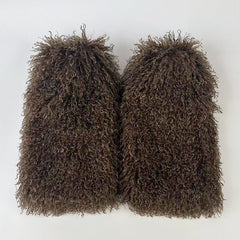 Shearling Lined Cable Knit Leg Warmers