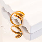 Minimalist Titanium Steel Open Stacking Ring