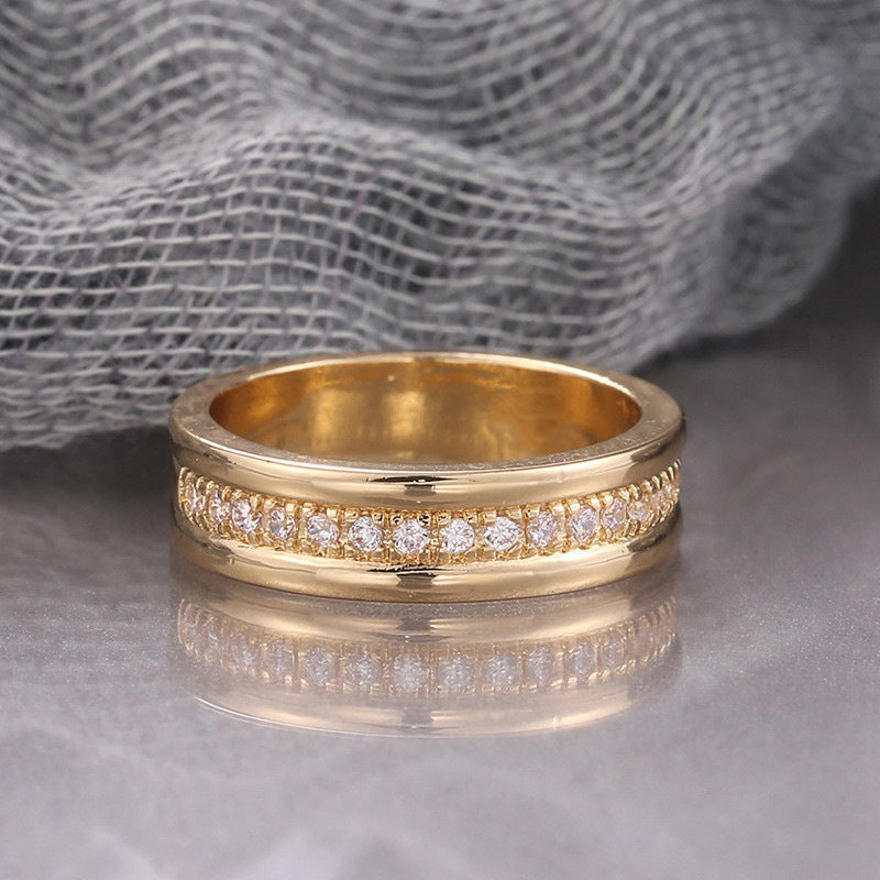 Minimalist Gold Tone Brass Plated Stackable Ring Secondary image