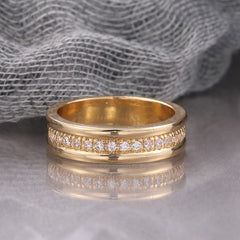 Minimalist Gold Tone Brass Plated Stackable Ring