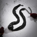 Bold Bead Pendant Choker Layered Necklace