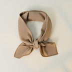 Minimal Cotton Double Layer Ruffle Trim Square Scarf