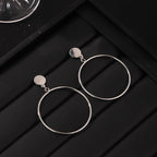 Bold Geometric Gold Alloy Hoop Earrings