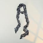 Leopard Print Skinny Long Neck Tie Ribbon Scarf