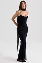 Corset Style Bodycon Formal Dress XS / Black