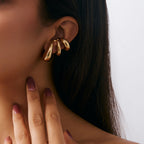 Abstract Spiral Cuff No Piercing Earrings