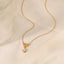 Heart Shape Zirconia Pendant Stainless Steel Necklace