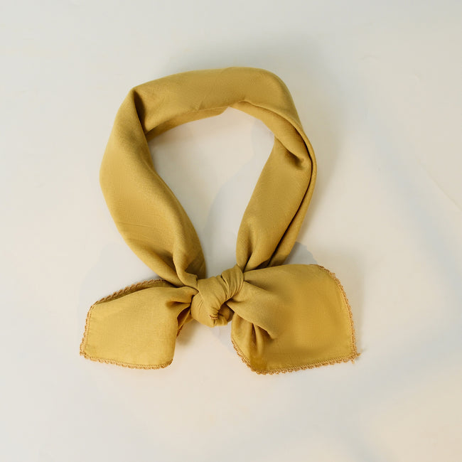 Minimal Cotton Double Layer Ruffle Trim Square Scarf Main image
