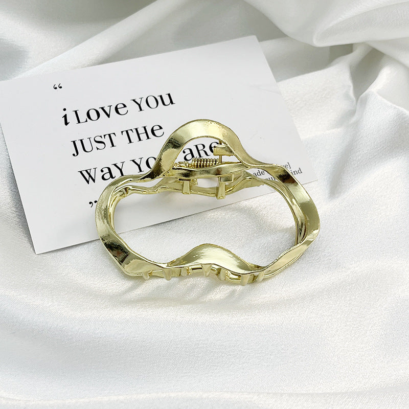 Premium Gold Silver Metallic Large Hair Claw Main image