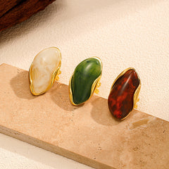 Stainless Steel Open Titanium Colorfast Ring