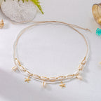 Boho Shell Beaded Elastic Waist Chain Set
