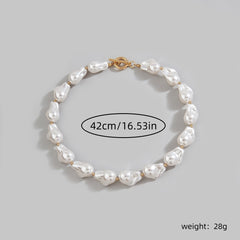 Vintage Baroque Pearl Irregular Statement Necklace