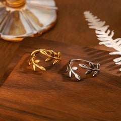 Titanium Steel Adjustable Open Vintage Ring