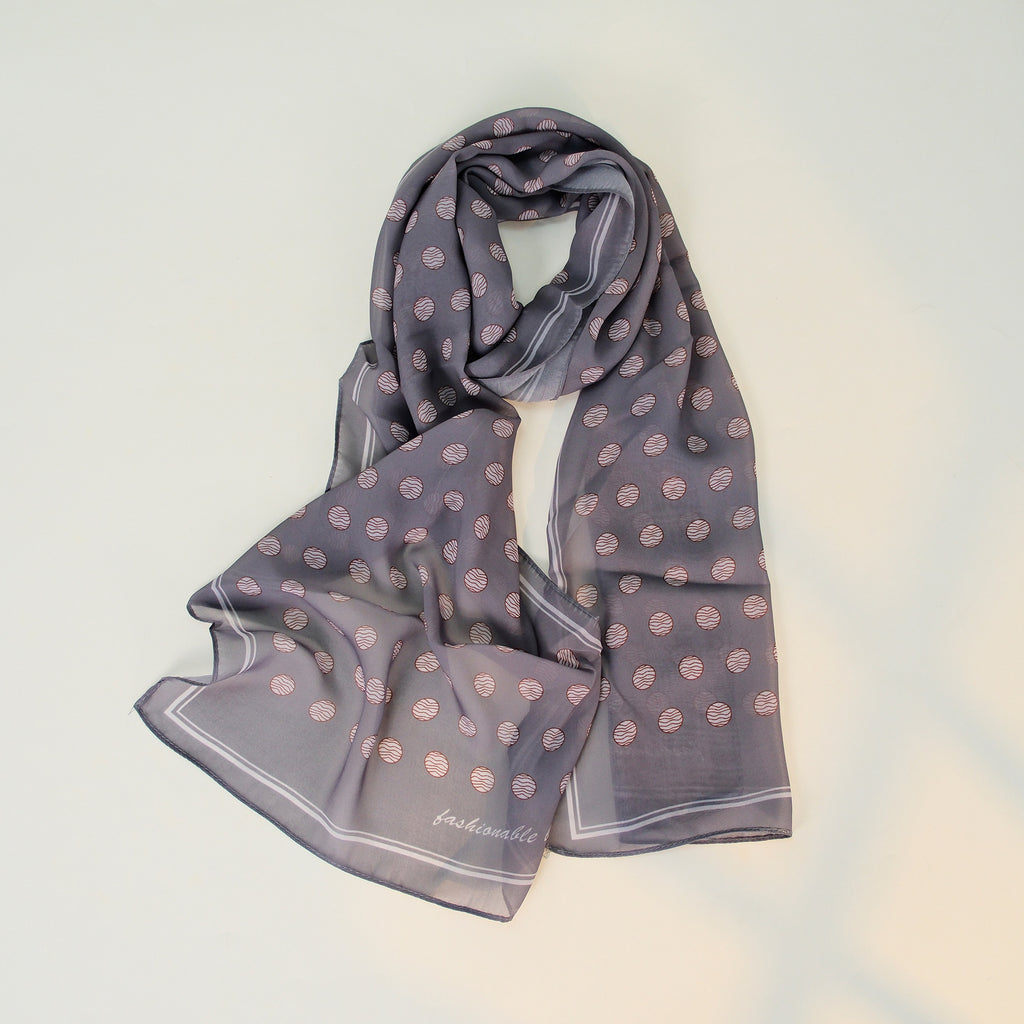 Vintage Polka Dot Lightweight Scarf