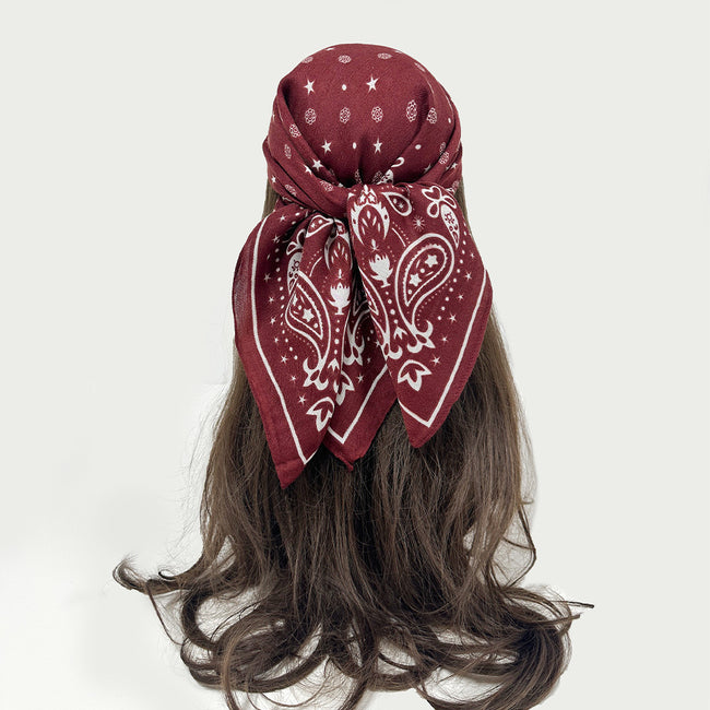 Paisley Print Mid Square Head Scarf Main image