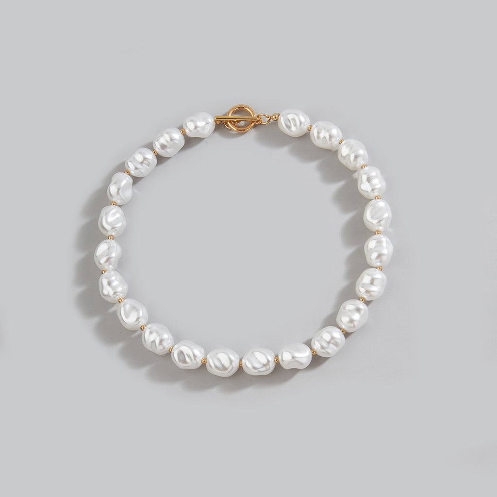 Vintage Baroque Pearl Irregular Statement Necklace