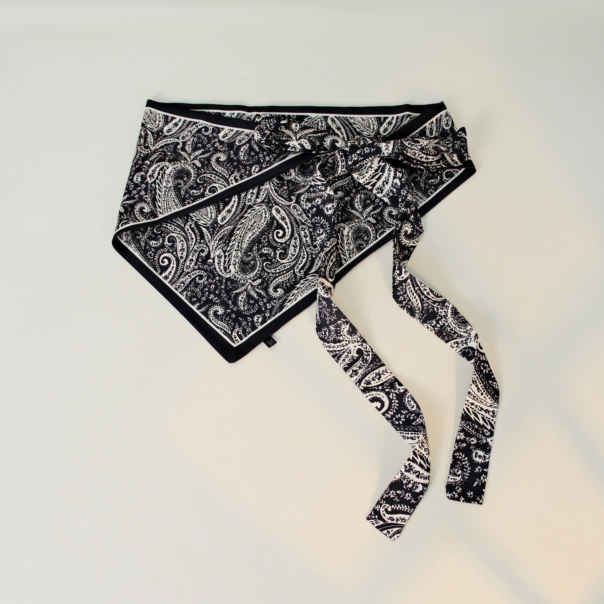 Blue Paisley Triangle Tie Bandana Retro Head Scarf Secondary image
