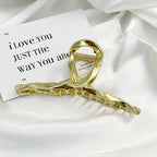 Premium Gold Silver Metallic Hair Claw