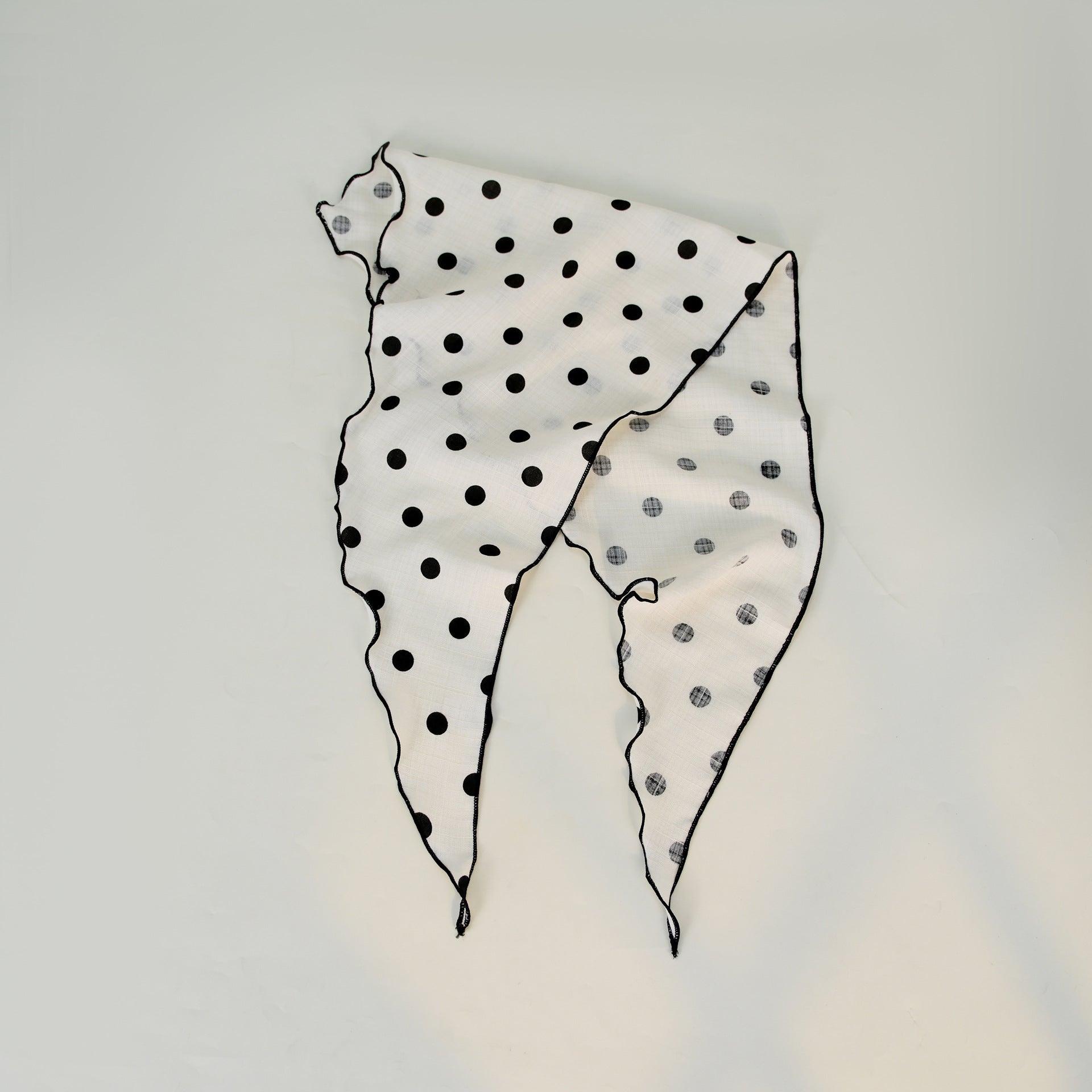 Cotton Polka Dot Triangle Retro Head Shawl Scarf Main image